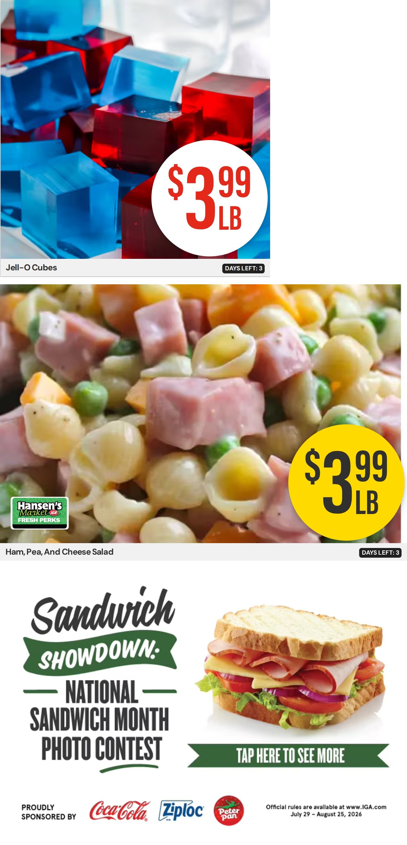 Hansen's IGA Wisconsin (Stanley, WI) Weekly Ad August 10 - 16, 2026