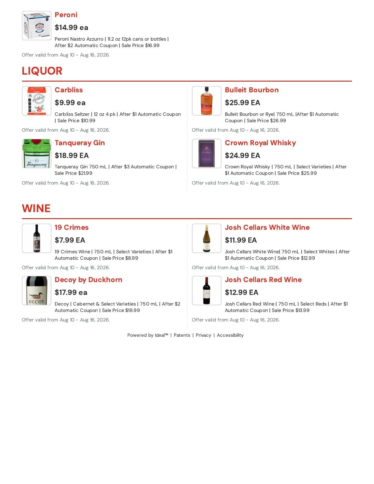 Hansen's IGA Wisconsin (Tomah, WI) Weekly Ad August 10 - 16, 2026