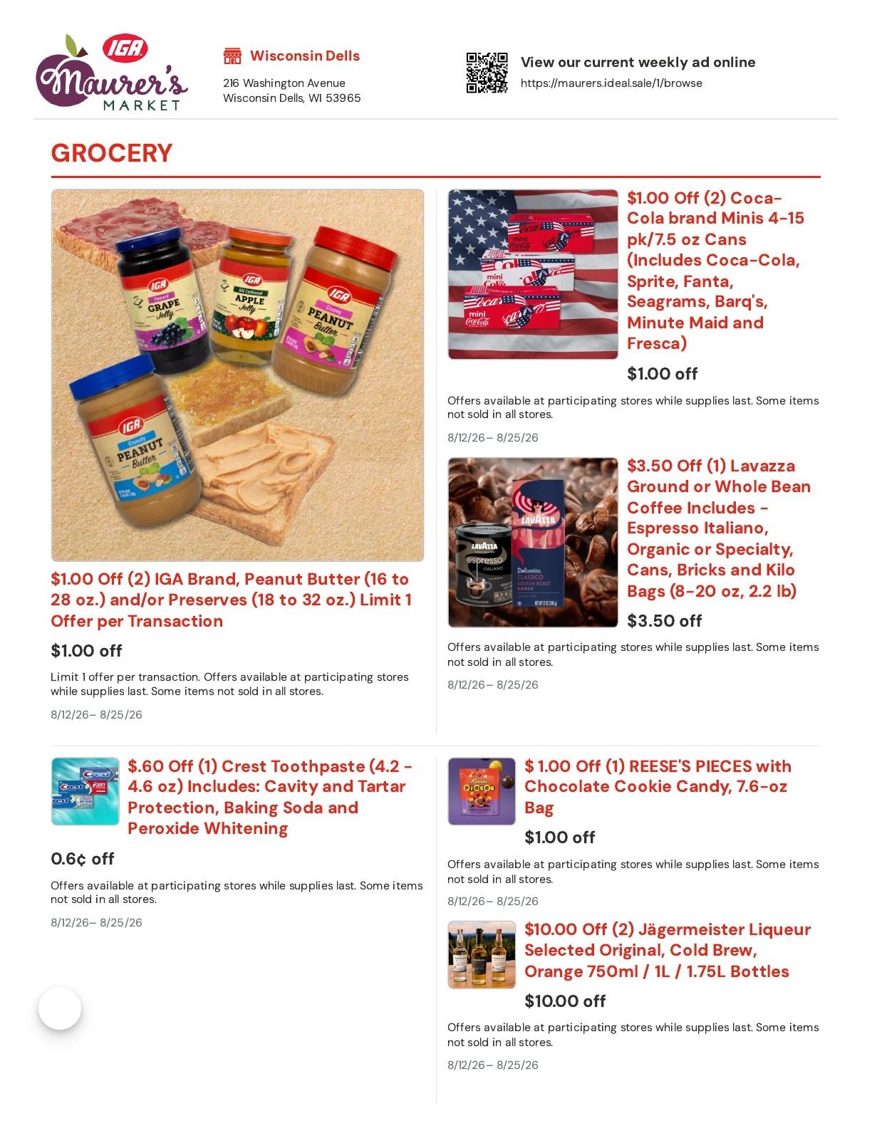 Maurer's Market Weekly Ad August 12 - 25, 2026