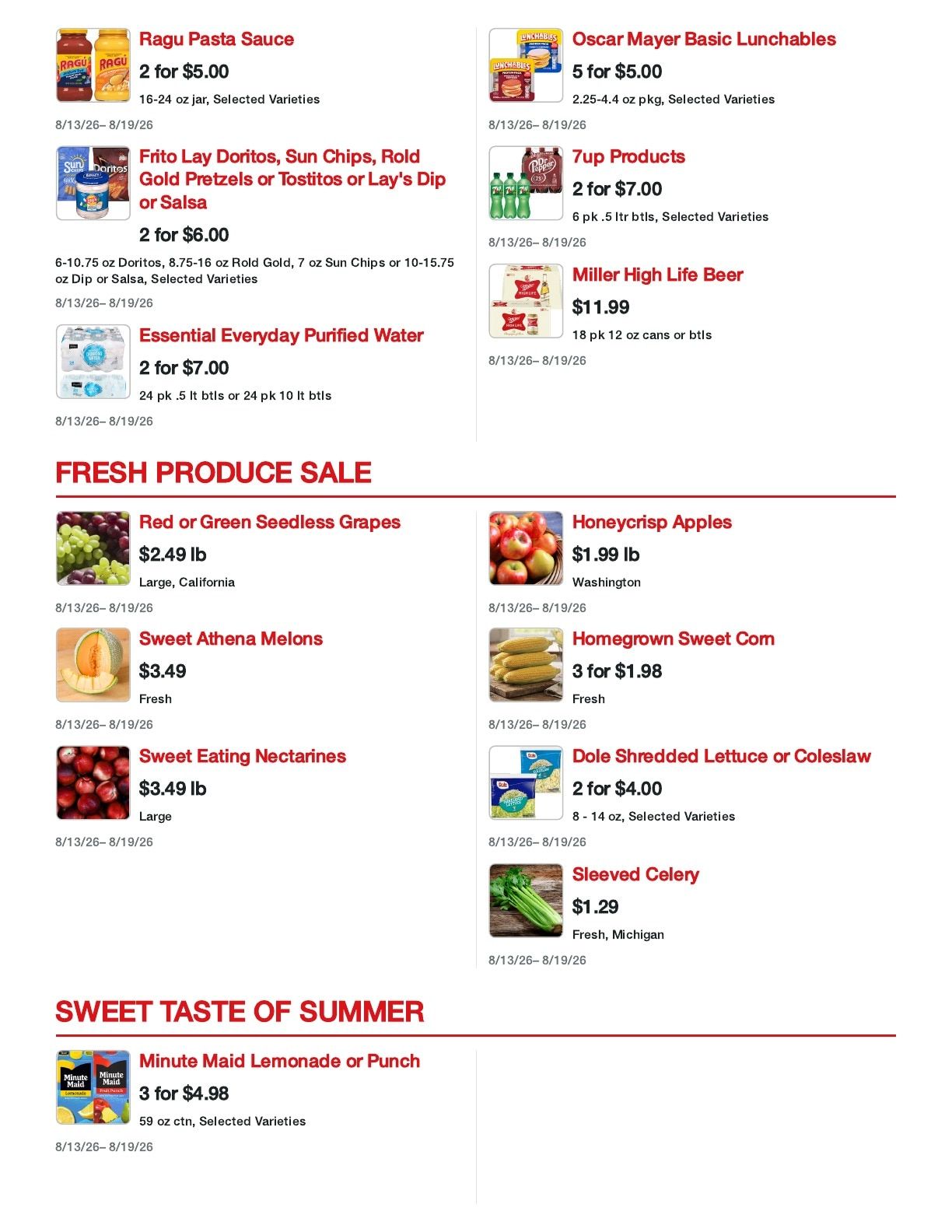 Sentry Foods Milwaukee Weekly Ad August 13 - 19, 2026