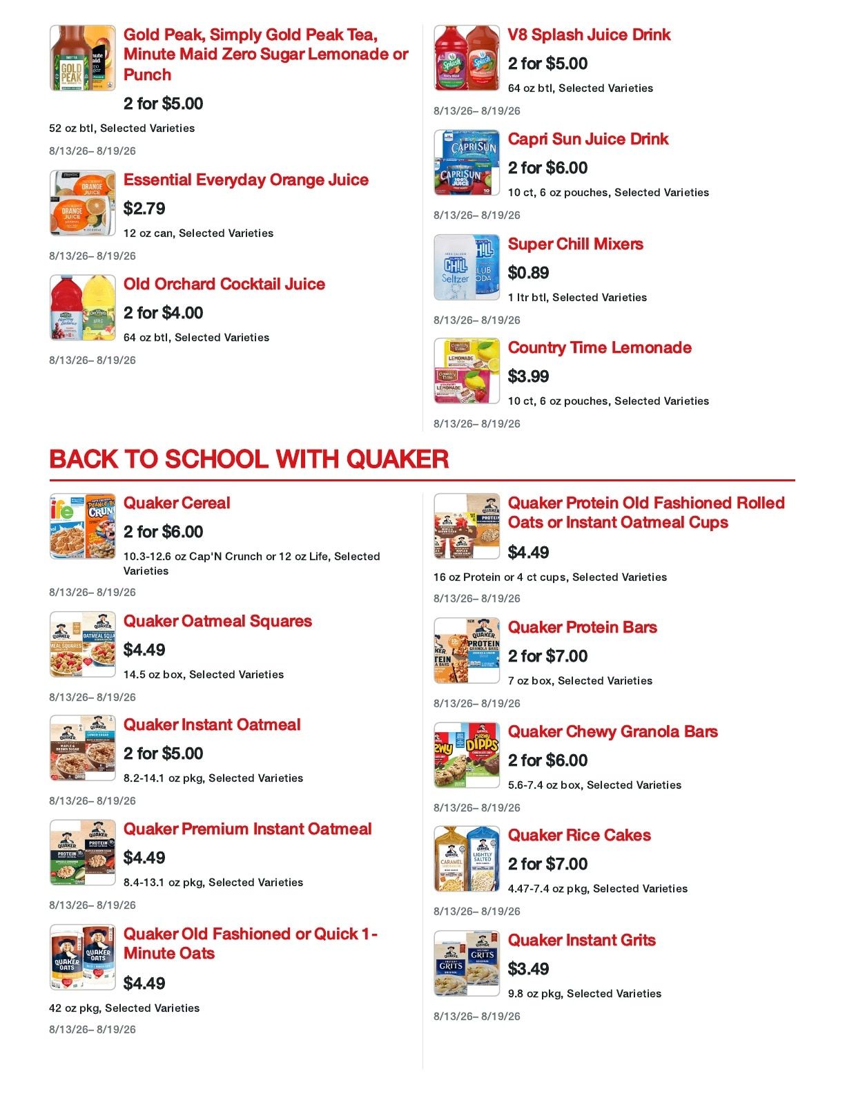 Sentry Foods Milwaukee Weekly Ad August 13 - 19, 2026
