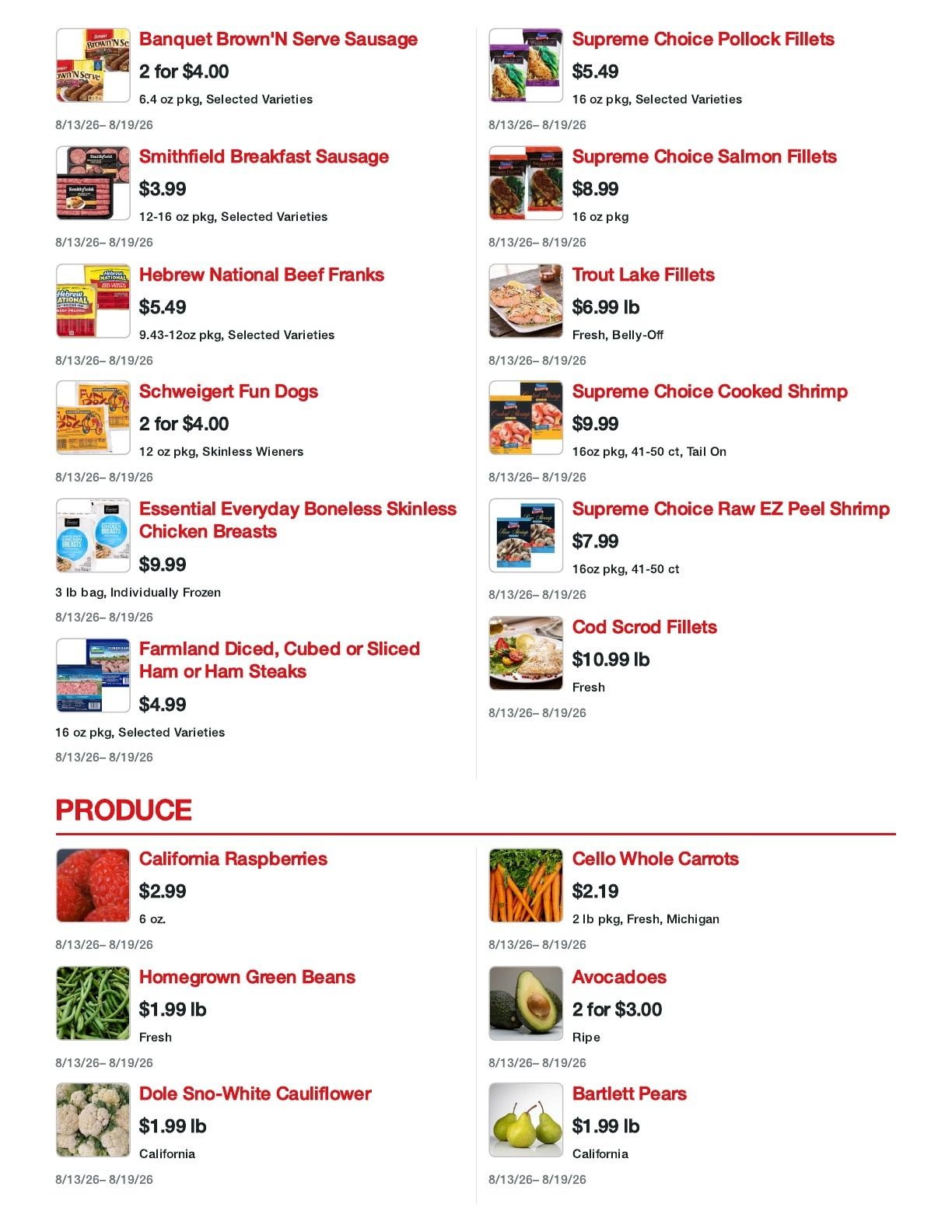 Sentry Foods Milwaukee Weekly Ad August 13 - 19, 2026