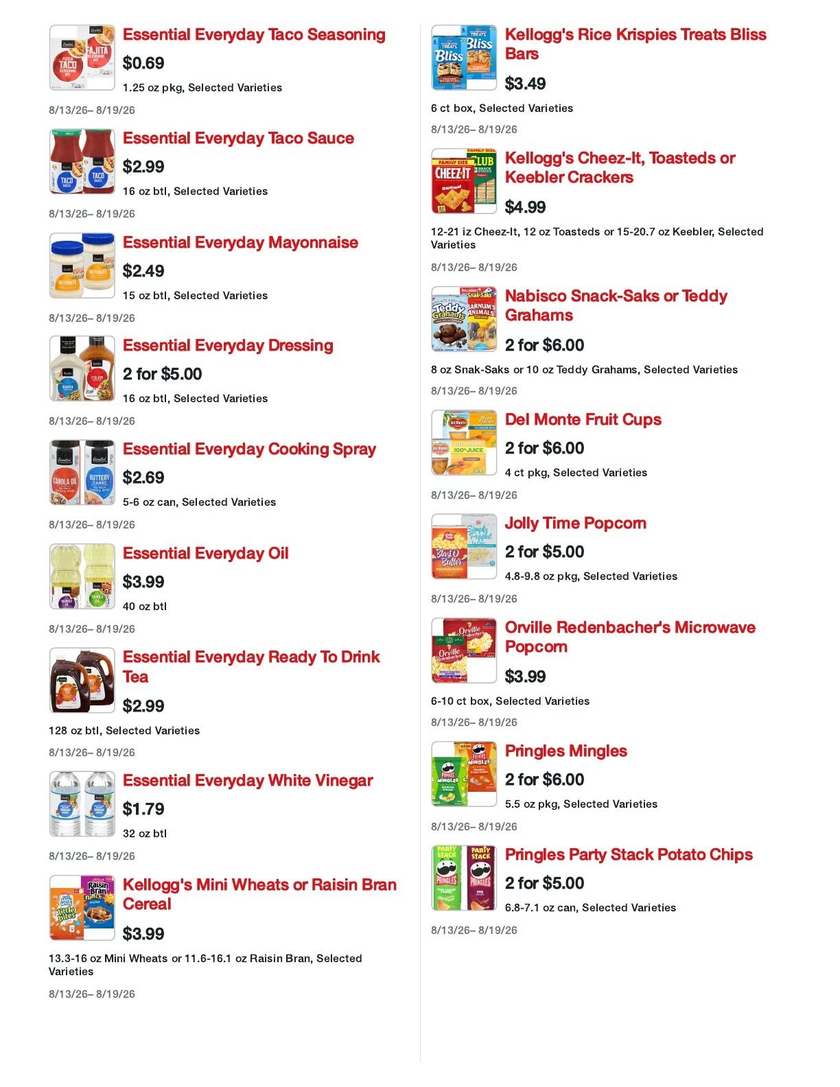 Sentry Foods Milwaukee Weekly Ad August 13 - 19, 2026