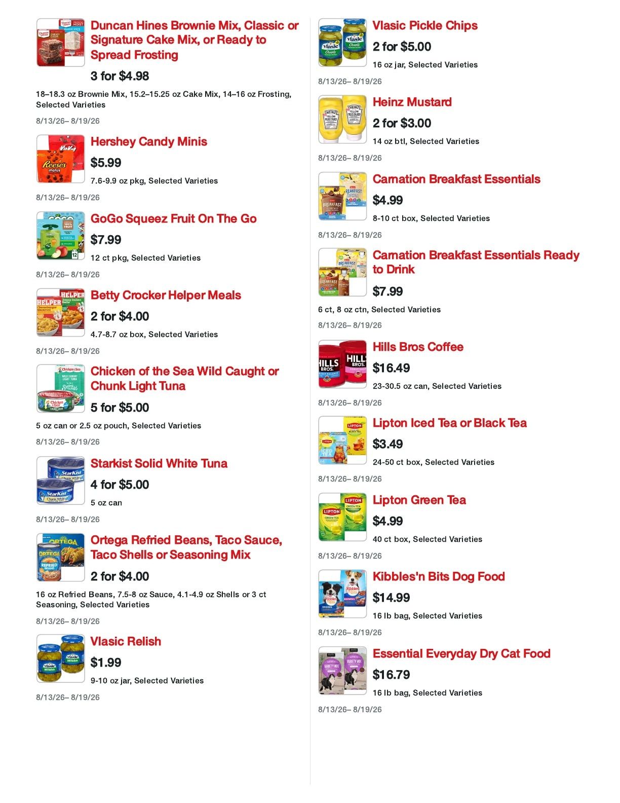 Sentry Foods Milwaukee Weekly Ad August 13 - 19, 2026