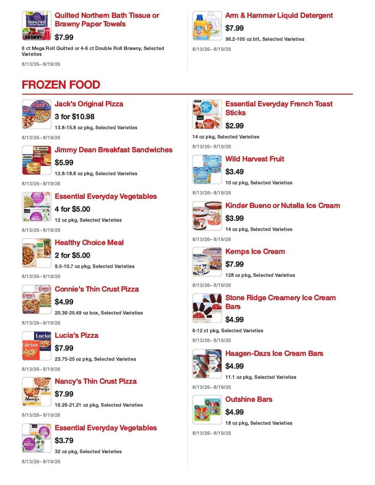 Sentry Foods Milwaukee Weekly Ad August 13 - 19, 2026