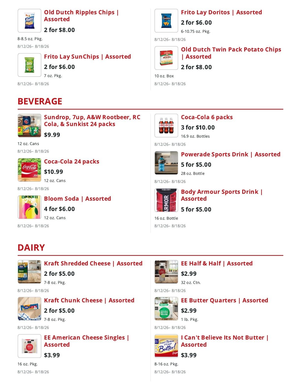 Almich's Market (Slayton, MN) Weekly Ad August 12 - 18, 2026