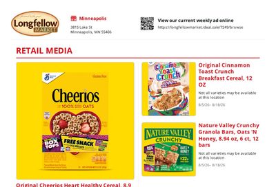 Longfellow Market Weekly Ad August 5 - 18, 2026
