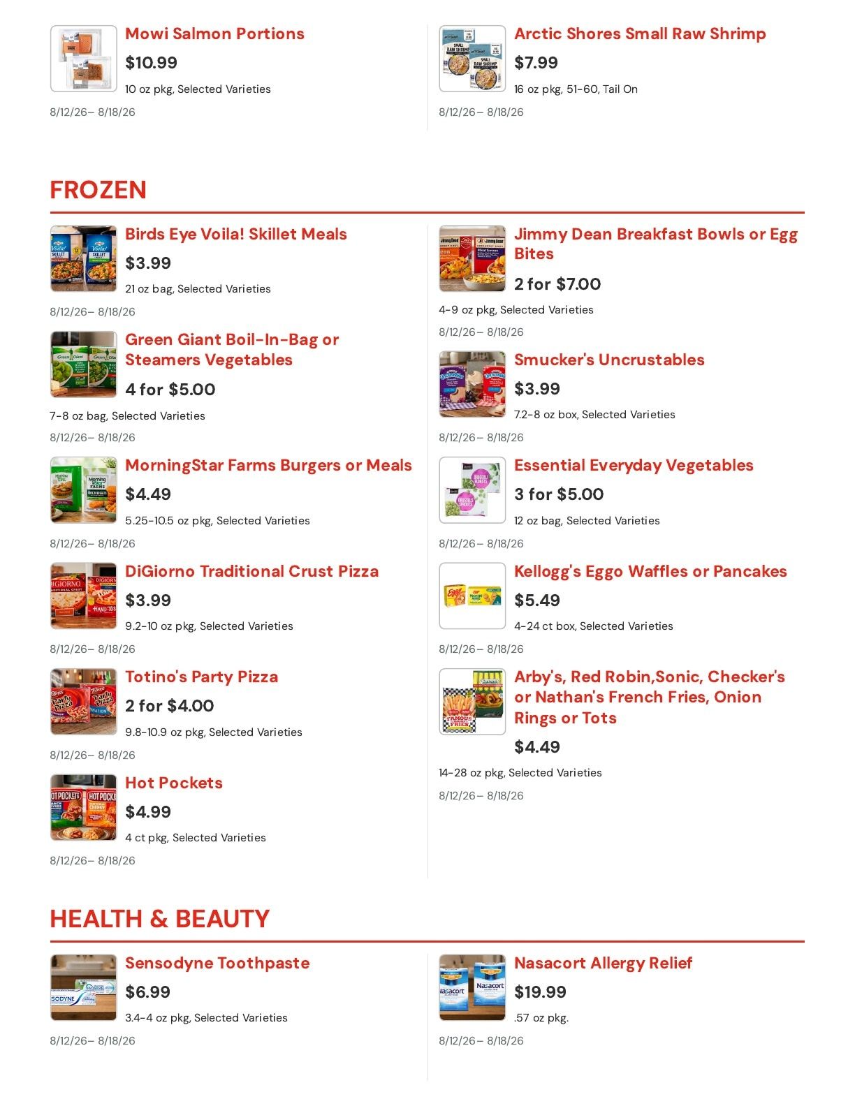 Service Food Market Fergus Falls Weekly Ad August 12 - 18, 2026