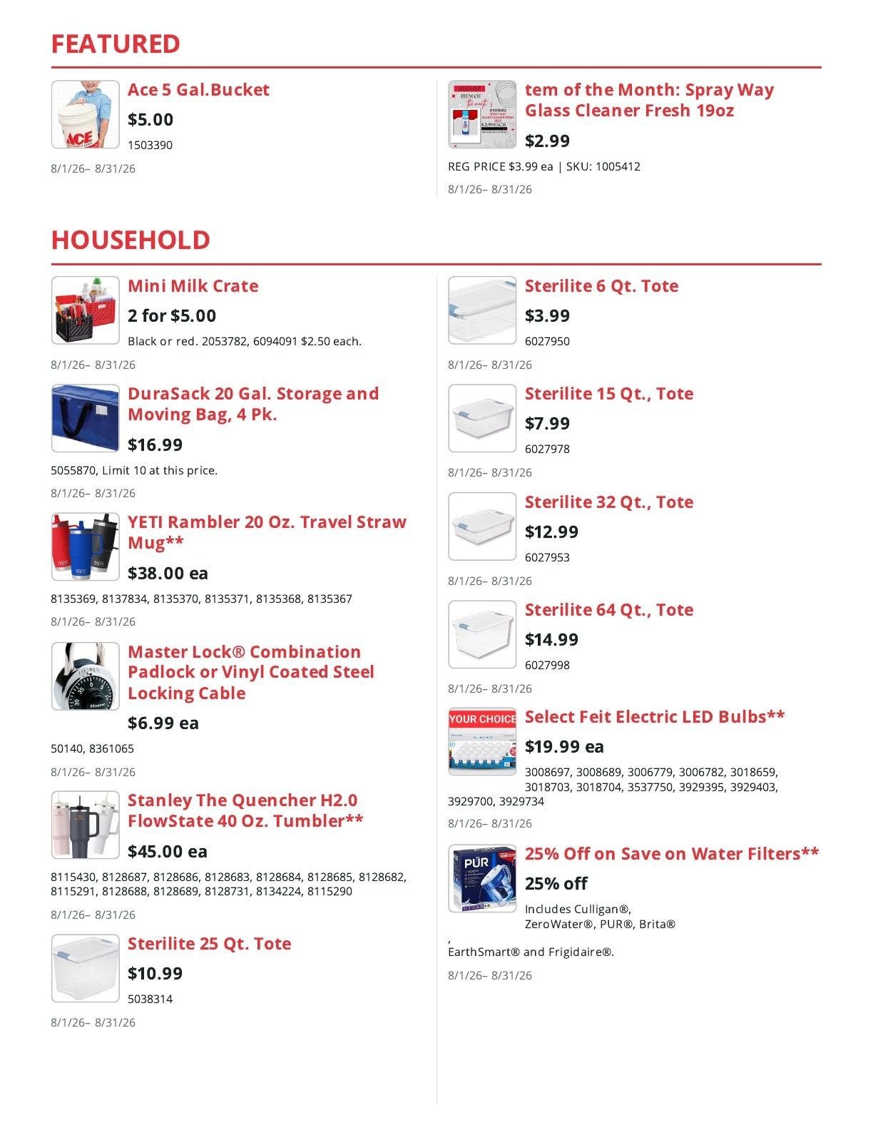 Fourmens Farm Home Weekly Ad August 1 - 31, 2026