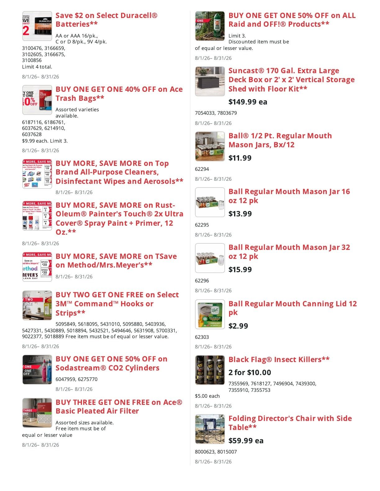 Fourmens Farm Home Weekly Ad August 1 - 31, 2026