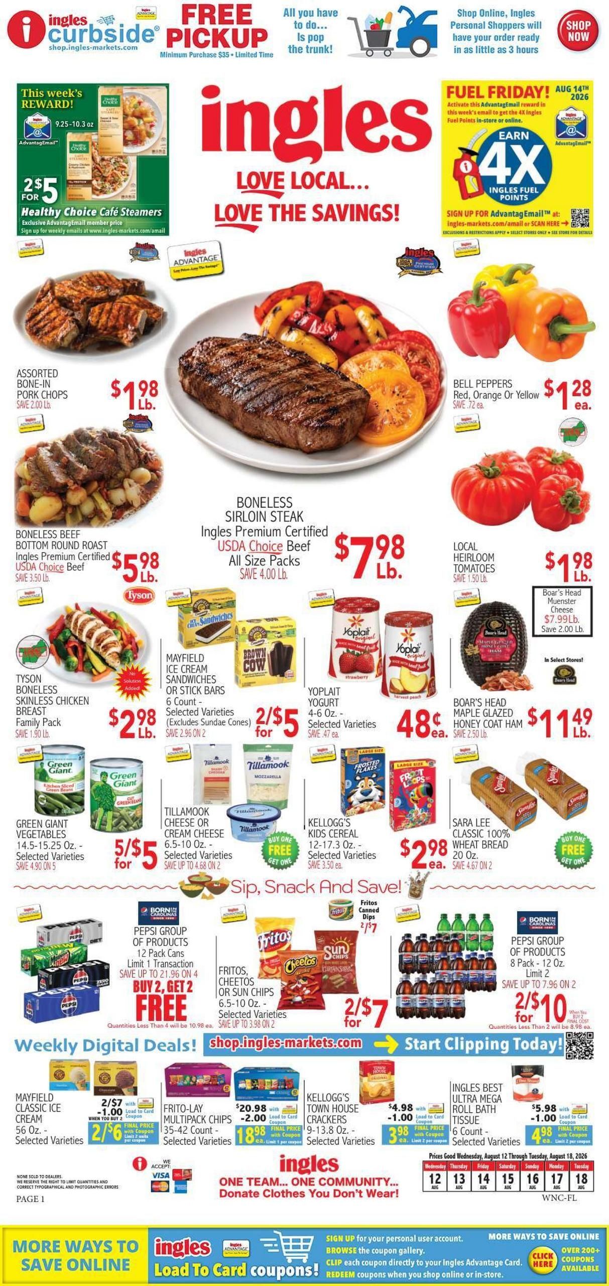 Ingles Markets (Asheville Area, NC) Weekly Ad August 12 - 18, 2026