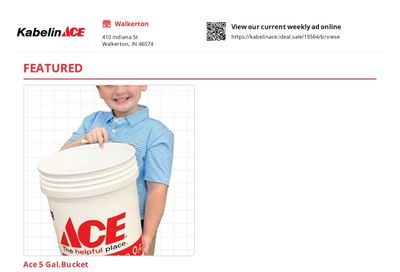 Kabelin Ace (Walkerton, IN) Weekly Ad August 1 - 31, 2026