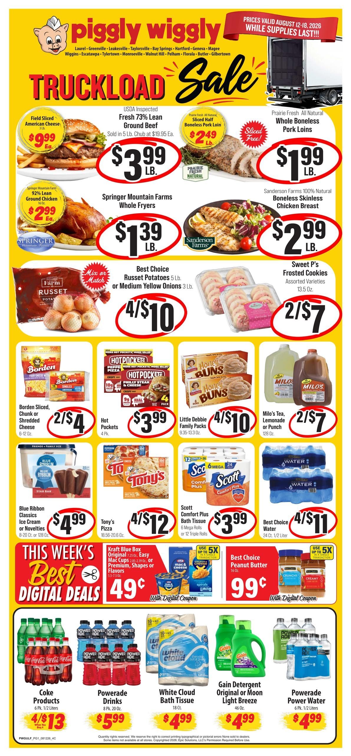 Piggly Wiggly (Ellisville–Ovett Area, MS) Weekly Ad August 12 - 18, 2026