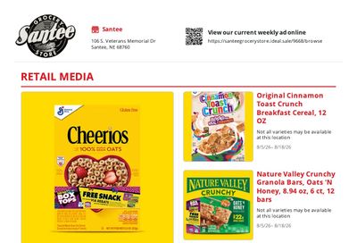 Santee Grocery Store Weekly Ad August 5 - 18, 2026