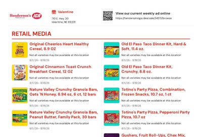 Henderson's IGA Weekly Ad August 5 - 18, 2026