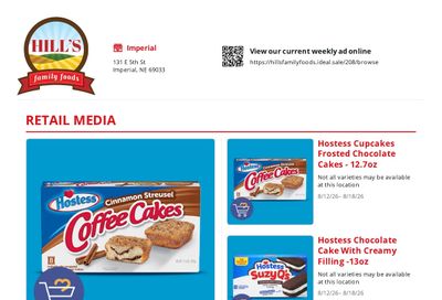 Hill's Family Foods Weekly Ad August 12 - 18, 2026