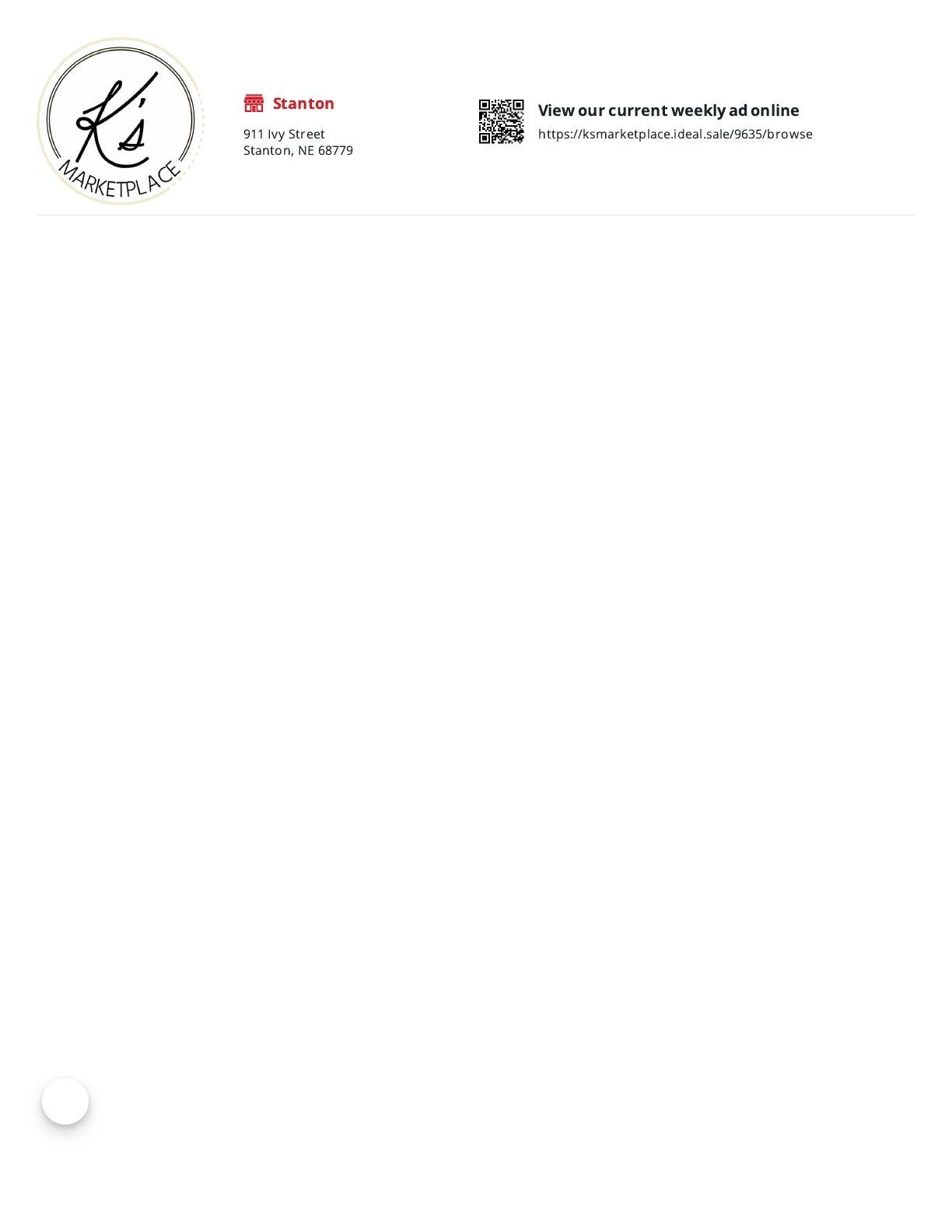 K's Market Place Weekly Ad August 5 - 18, 2026
