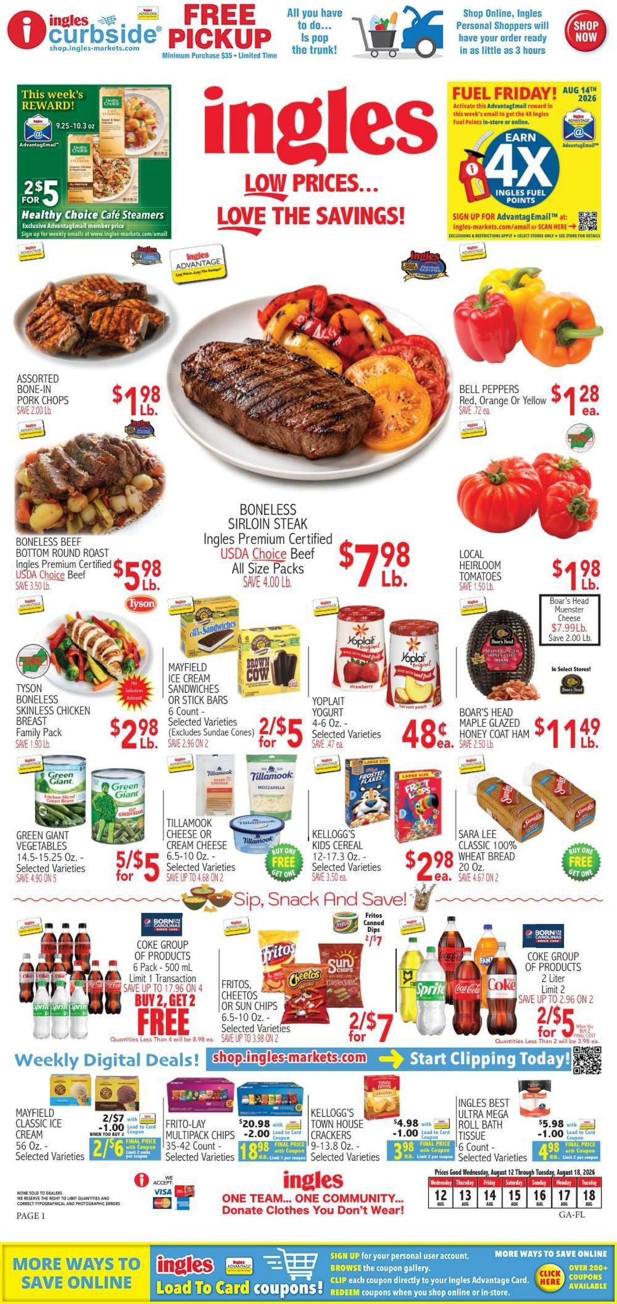Ingles Markets (Athens-Dalton Area, GA) Weekly Ad August 12 - 18, 2026
