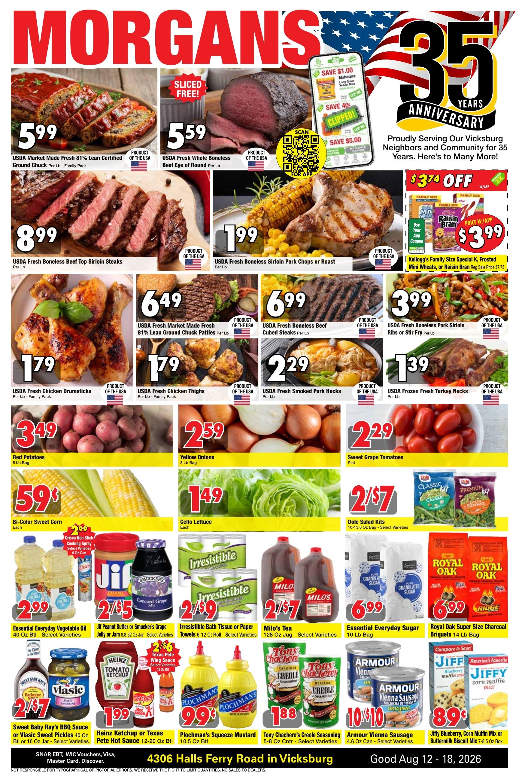 Morgans Supermarket Weekly Ad August 12 - 18, 2026