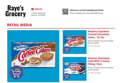 Raye's Grocery Weekly Ad August 12 - 18, 2026