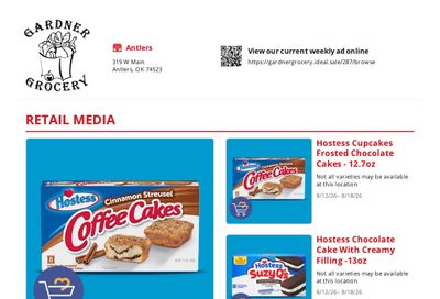 Gardner Grocery Weekly Ad August 12 - 18, 2026