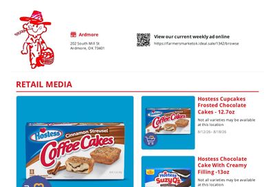 Farmer's Market Oklahoma (Ardmore, OK) Weekly Ad August 12 - 18, 2026