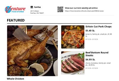 Moore's Venture Foods (Fairfax, OK) Weekly Ad August 12 - 18, 2026