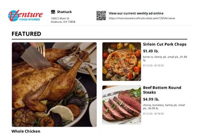 Moore's Venture Foods (Shattuck, OK) Weekly Ad August 12 - 18, 2026