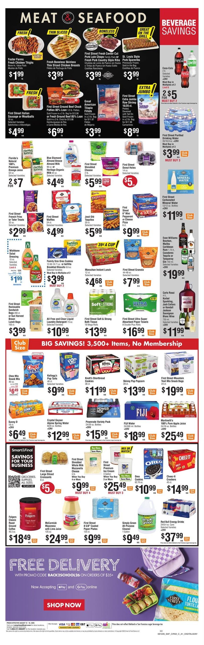Smart & Final (Alhambra Area, CA) Weekly Ad August 12 - 18, 2026