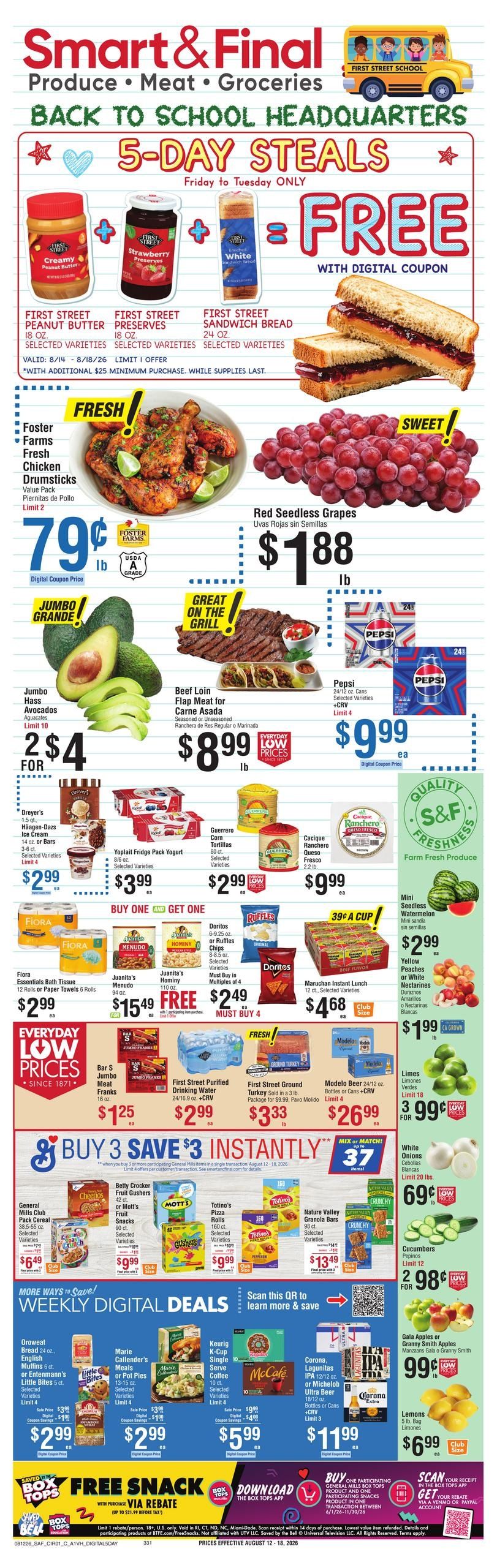 Smart & Final (Carlsbad Area, CA) Weekly Ad August 12 - 18, 2026