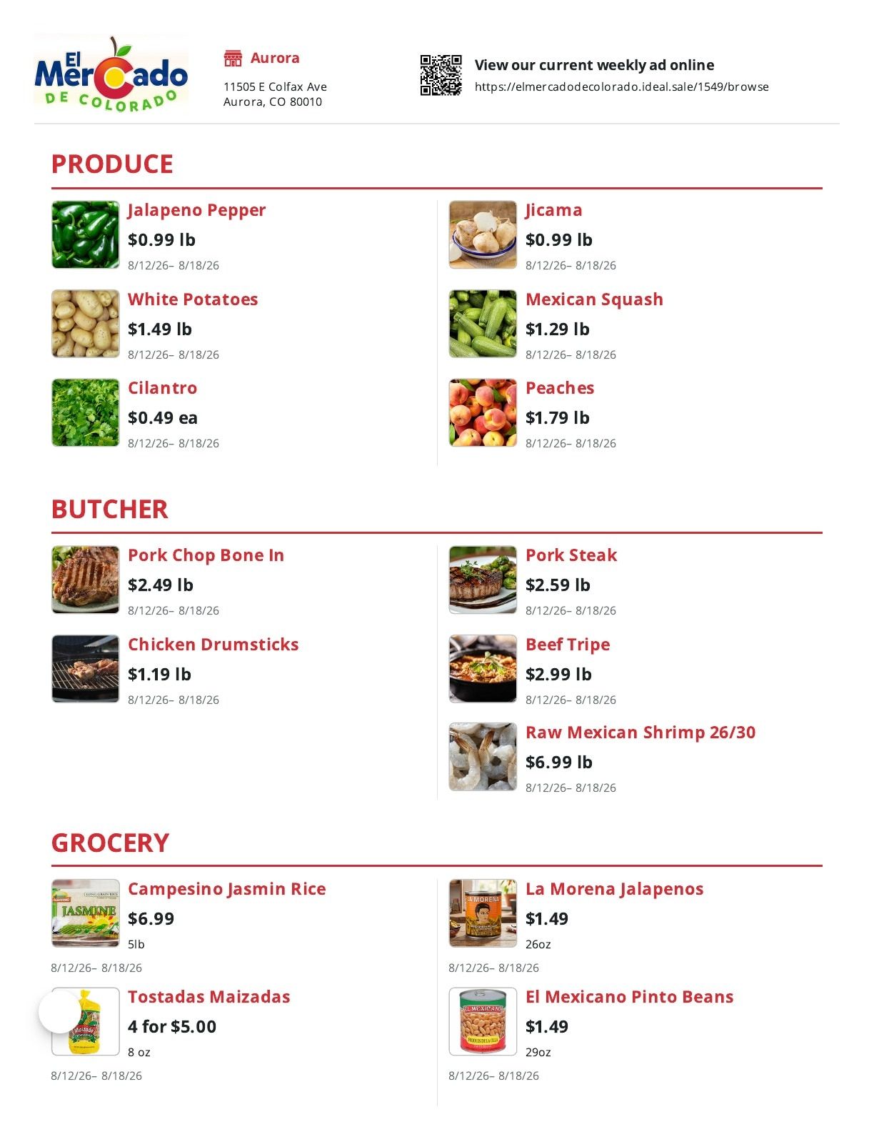 El Mercado De Colorado Weekly Ad August 12 - 18, 2026