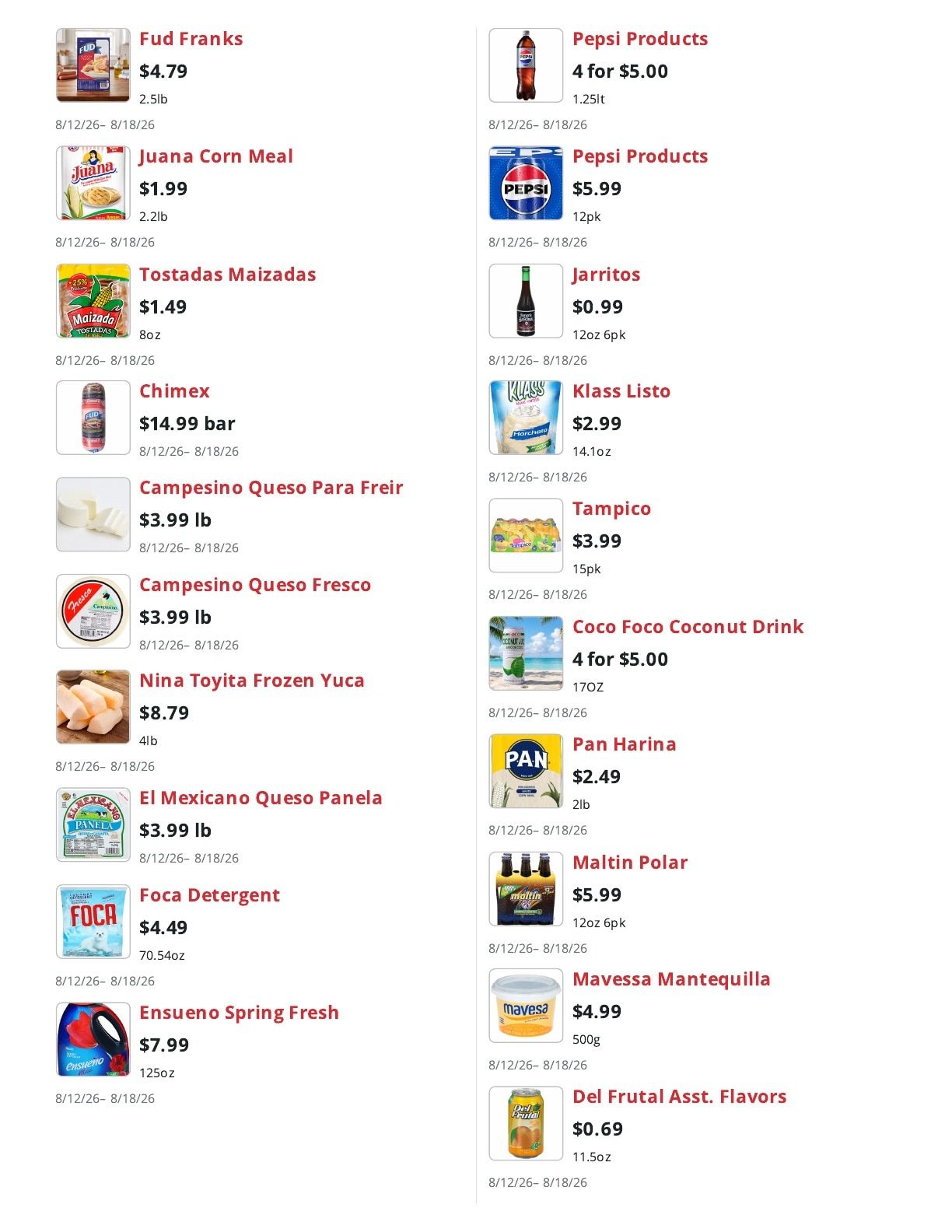 El Mercado De Colorado Weekly Ad August 12 - 18, 2026