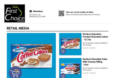 First Choice Market Weekly Ad August 12 - 18, 2026
