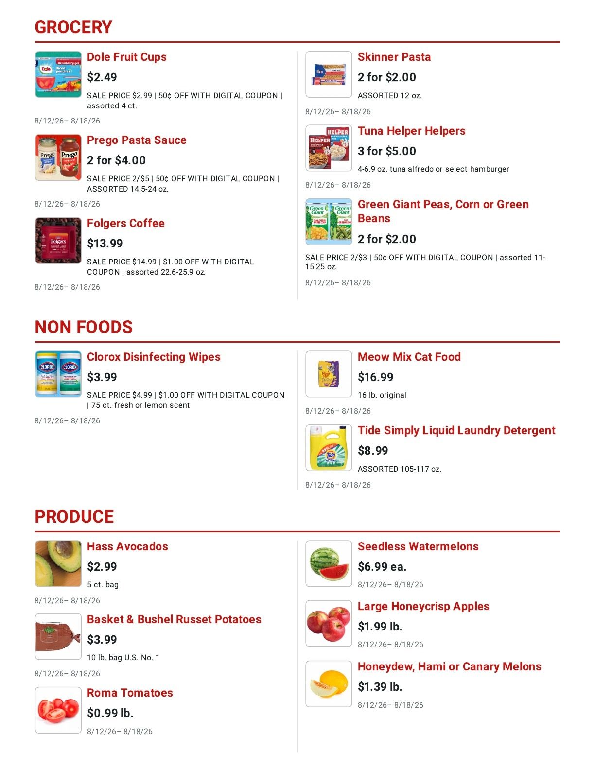 LaGree's Food Stores (Colorado) Weekly Ad August 12 - 18, 2026