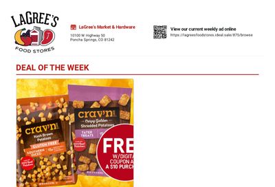 LaGree's Food Stores (Poncha Springs, CO) Weekly Ad August 12 - 18, 2026