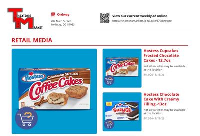 Thaxton's Markets (Ordway, CO) Weekly Ad August 12 - 18, 2026