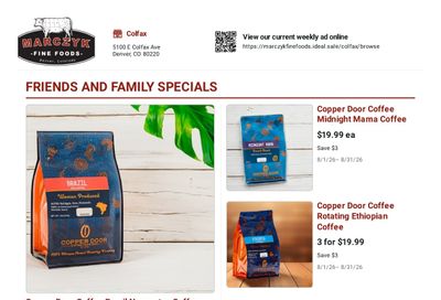 Marczyk Fine Foods (5100 E Colfax Ave, Denver, CO) Weekly Ad August 1 - 31, 2026