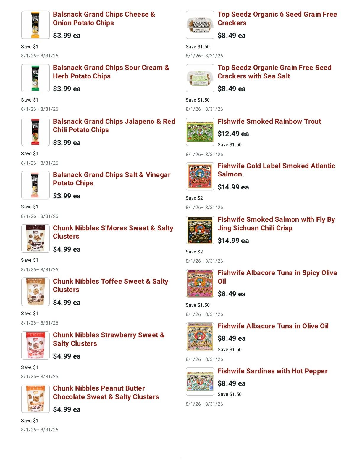 Marczyk Fine Foods (770 E 17th Ave, Denver, CO) Weekly Ad August 1 - 31, 2026