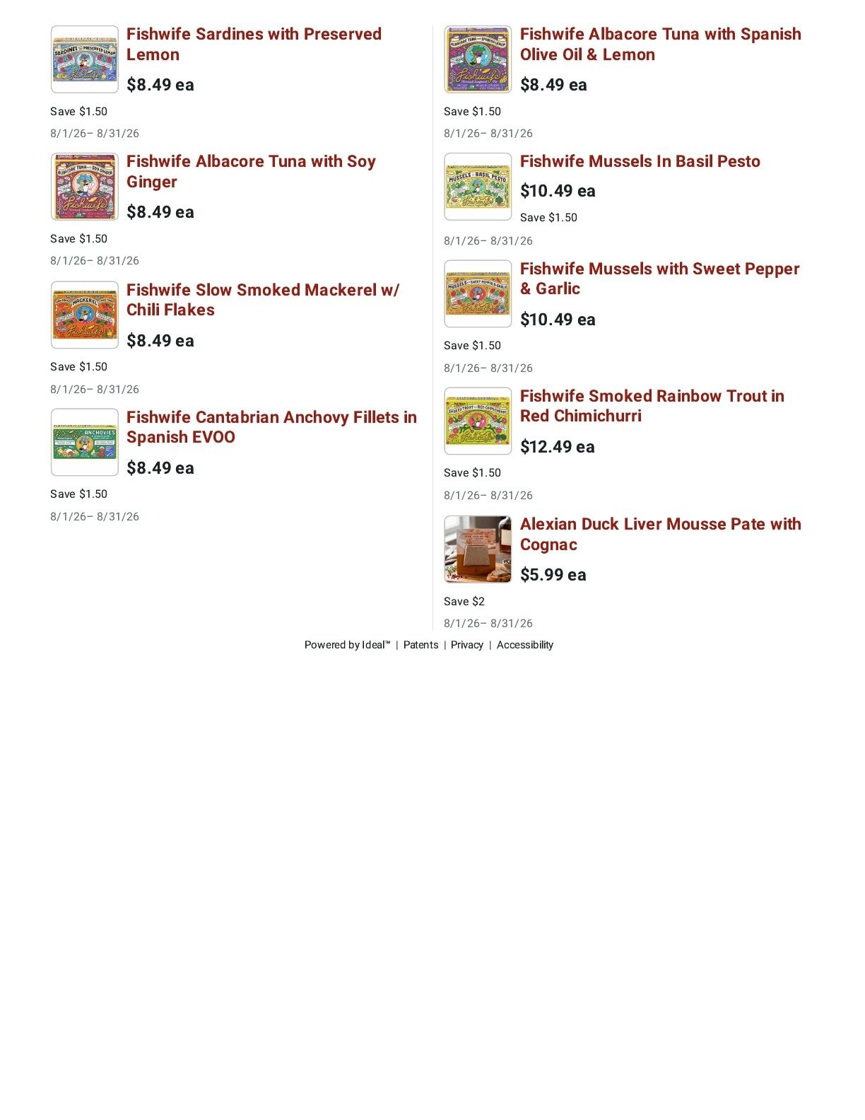 Marczyk Fine Foods (770 E 17th Ave, Denver, CO) Weekly Ad August 1 - 31, 2026