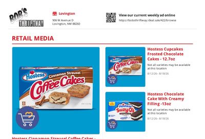 Bob's Thriftway Weekly Ad August 12 - 18, 2026