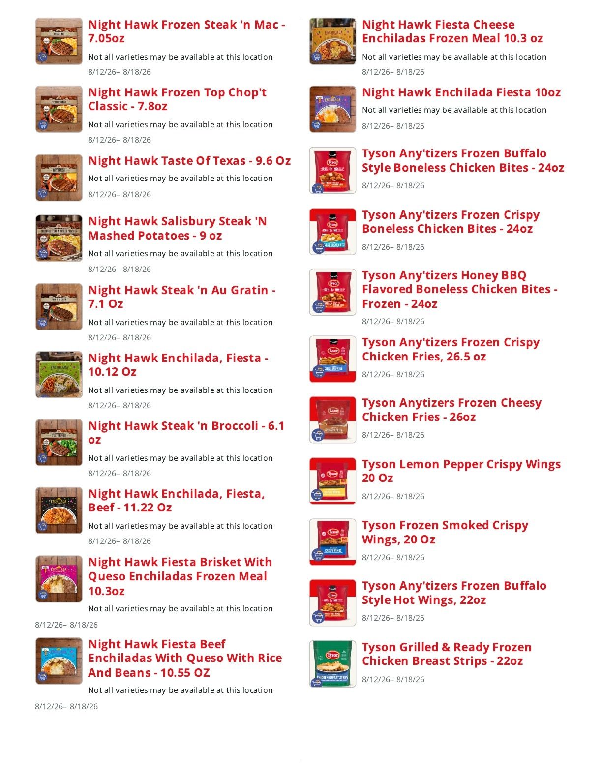 Bob's Thriftway Weekly Ad August 12 - 18, 2026