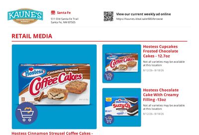 Kaune's Neighborhood Market Weekly Ad August 12 - 18, 2026