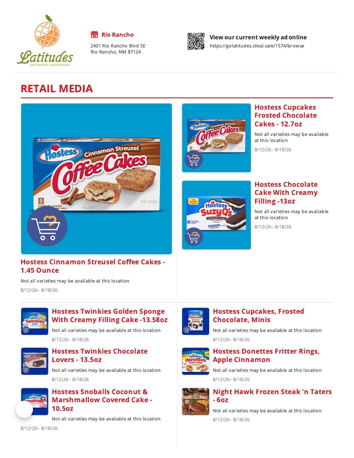 Latitudes Weekly Ad August 12 - 18, 2026