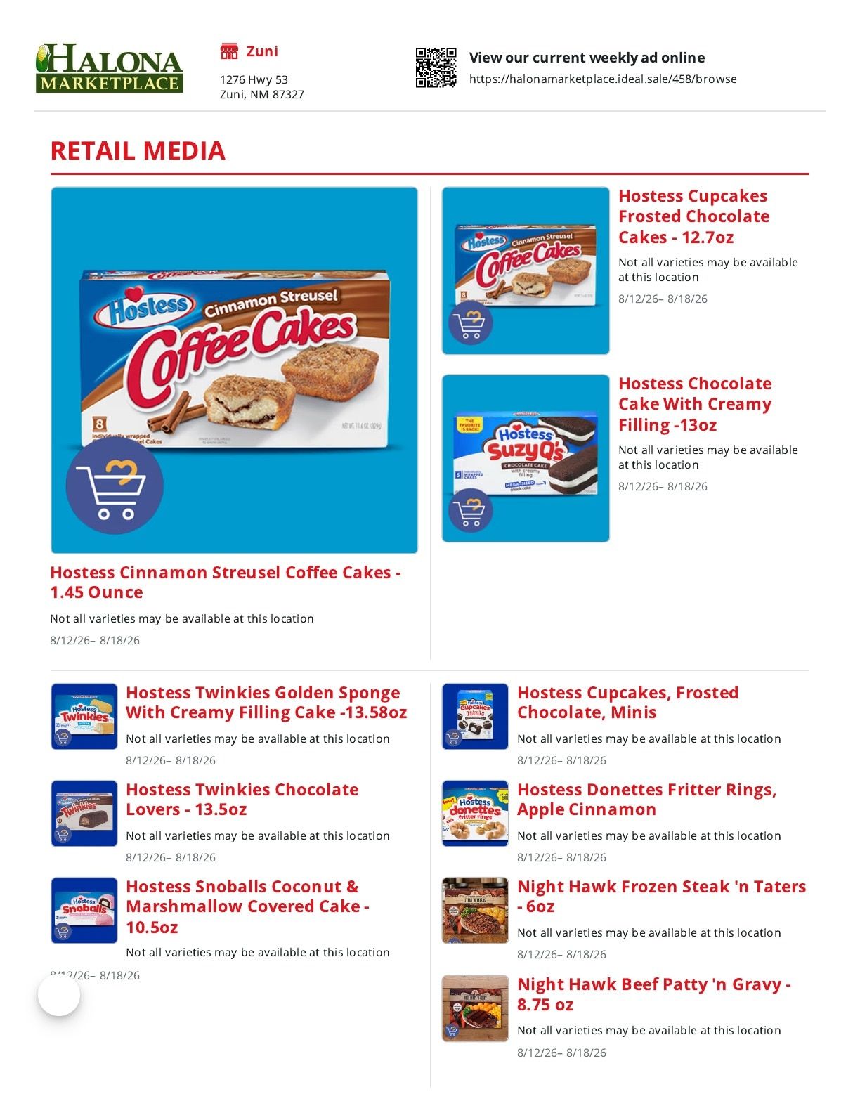 Halona Plaza Weekly Ad August 12 - 18, 2026