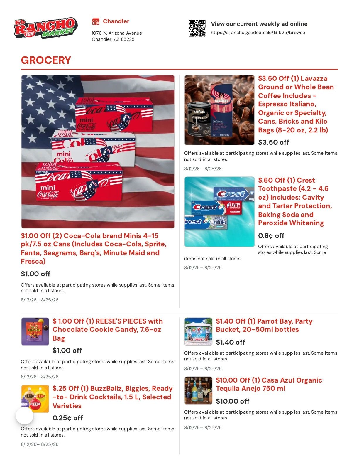 El Rancho IGA Weekly Ad August 12 - 25, 2026