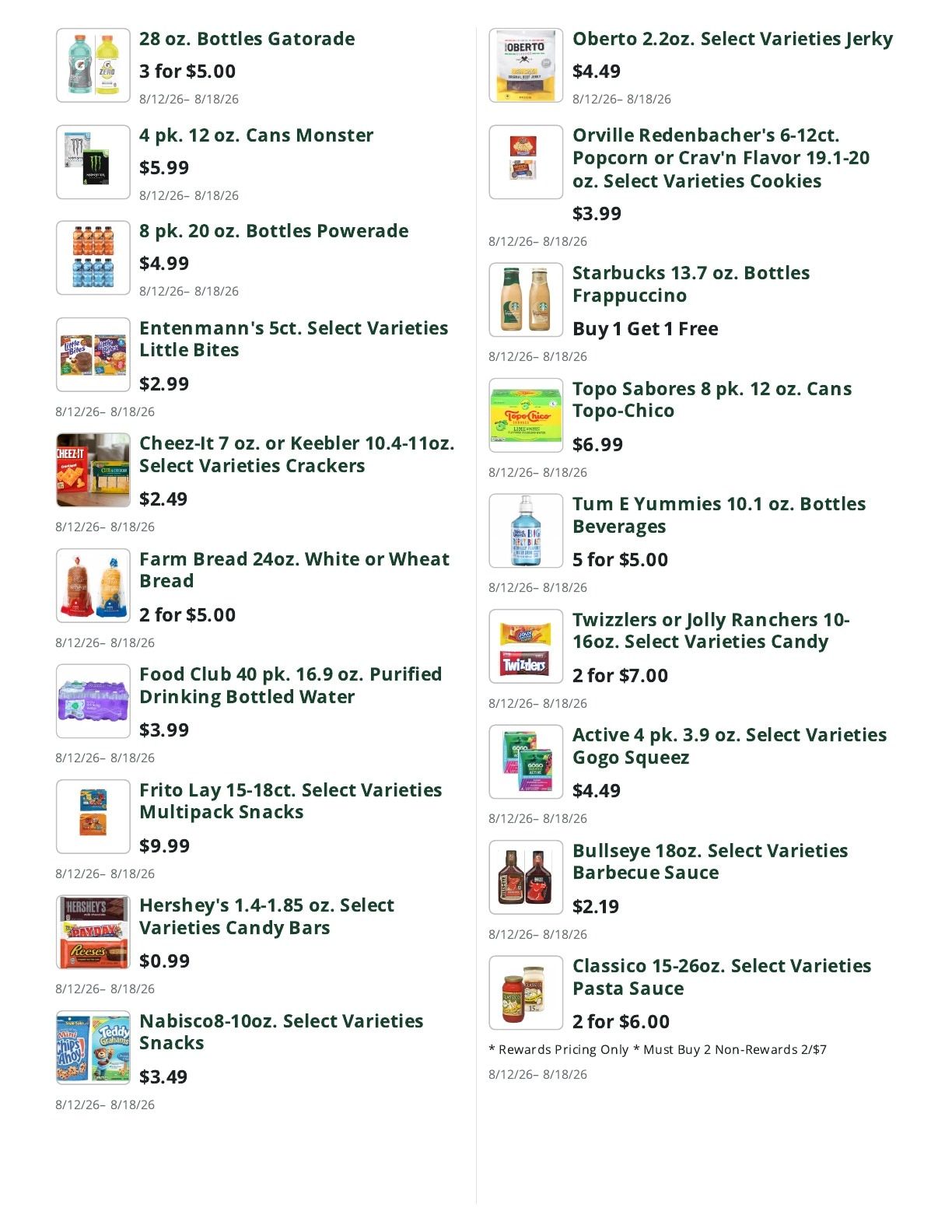 Bella's Market Weekly Ad August 12 - 18, 2026