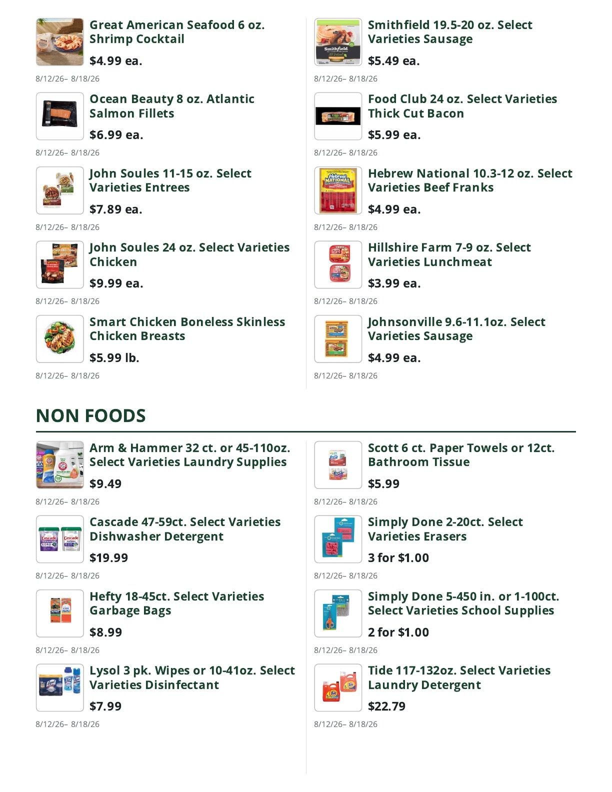 Bella's Market Weekly Ad August 12 - 18, 2026