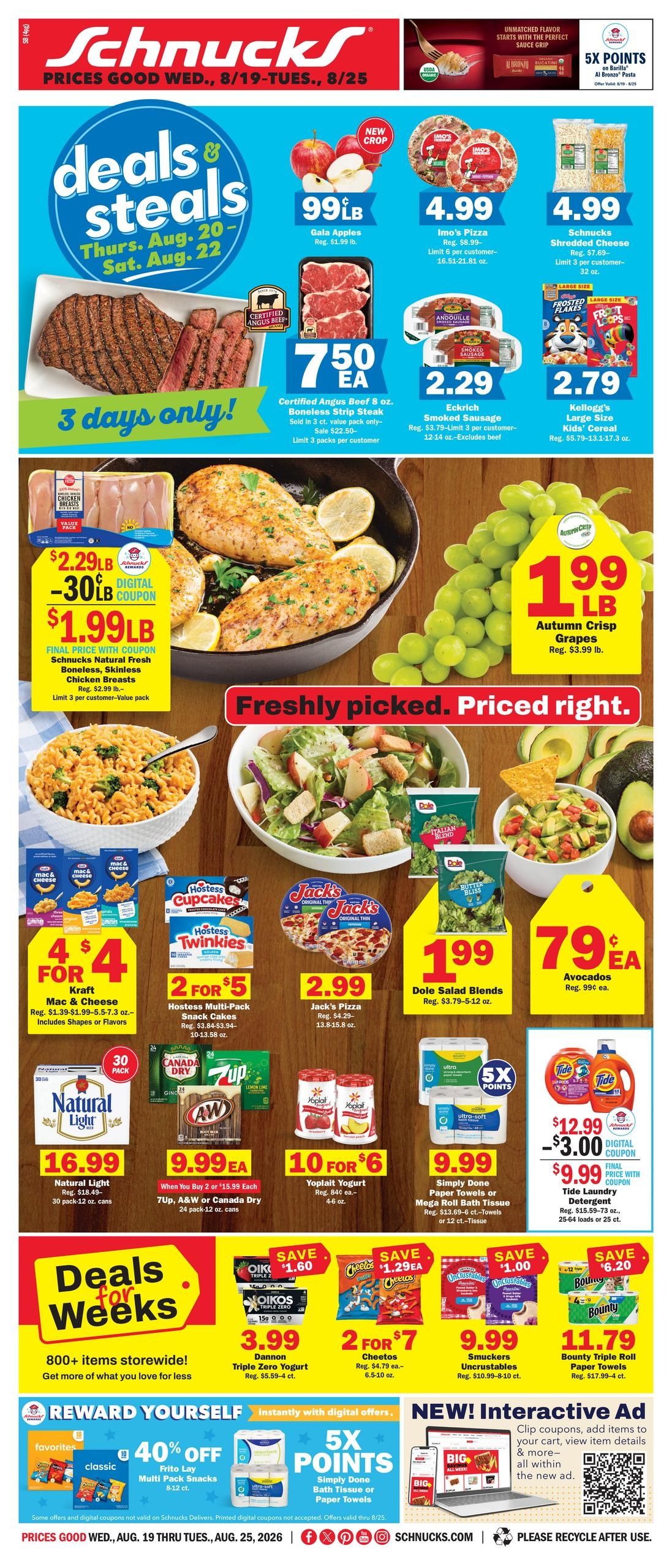 Schnucks (Fairbury Area, IL) Weekly Print Weekly Ad August 19 - 25, 2026