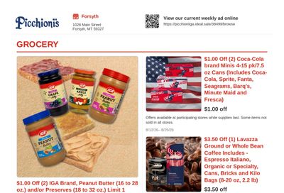 Picchioni IGA Weekly Ad August 12 - 25, 2026