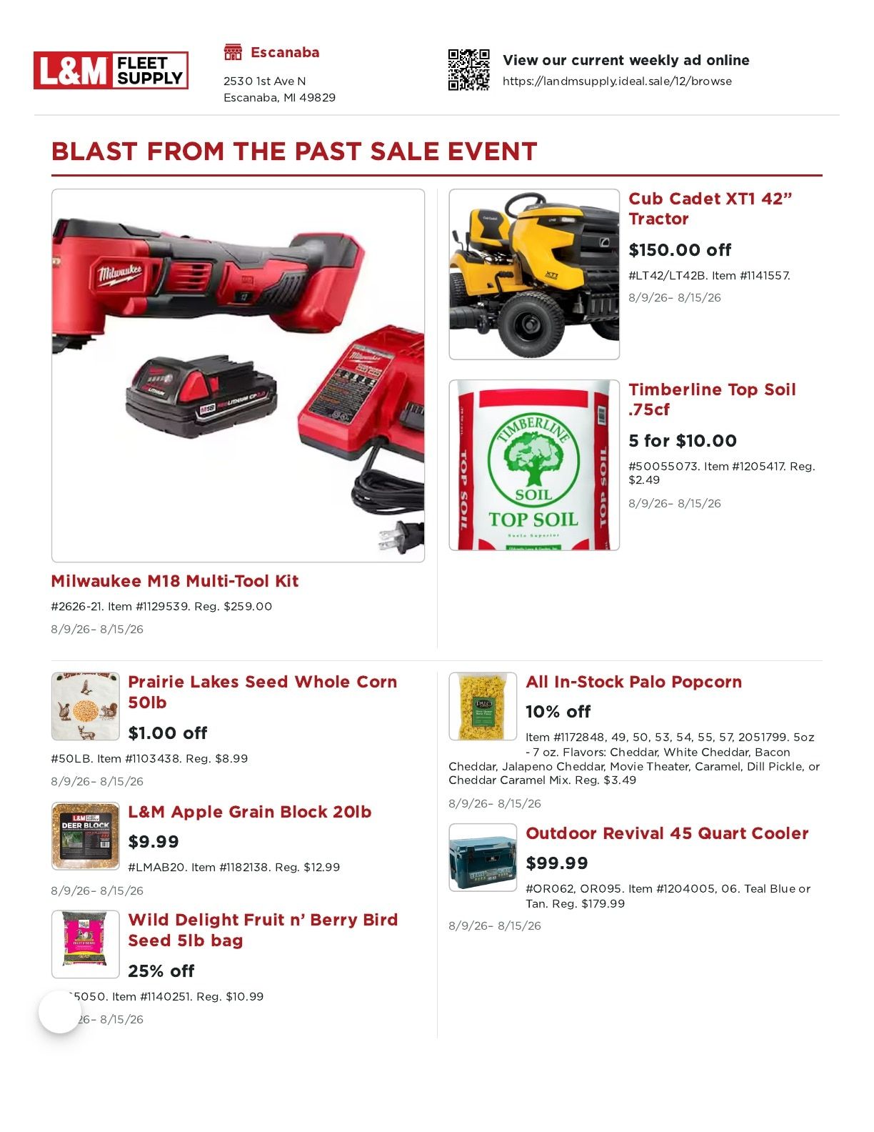 L&M Fleet Supply Weekly Ad August 9 - 15, 2026